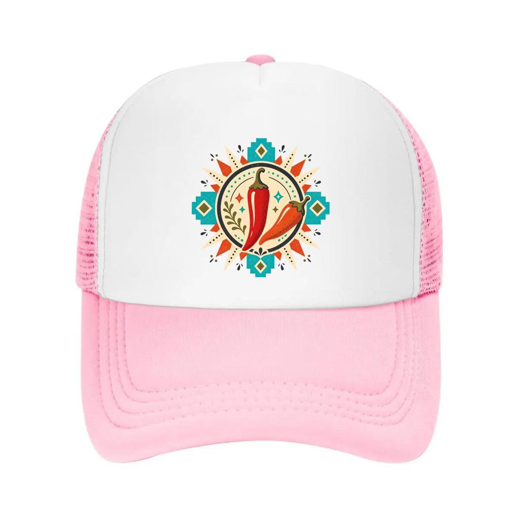 Southwest Chili Heritage Emblem Artw Mesh Baseball Cap Casual Hat Outdoor For Womens Unisex FeUnisex