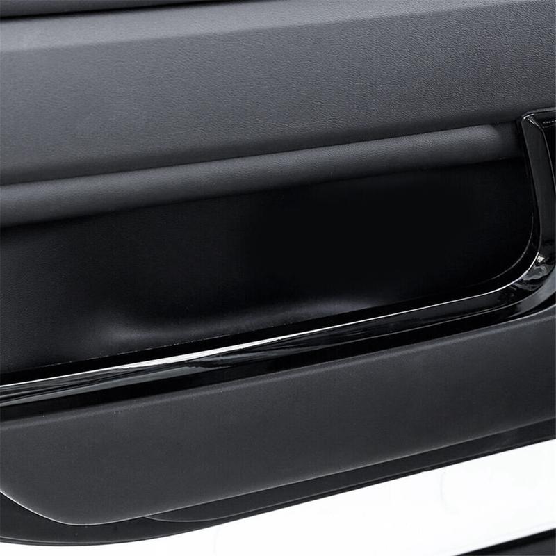 A87Q-4pcs Glossy Black ABS Car Inner Door Decoration Strip Trim for Land Rover Range Rover Sport 2014-