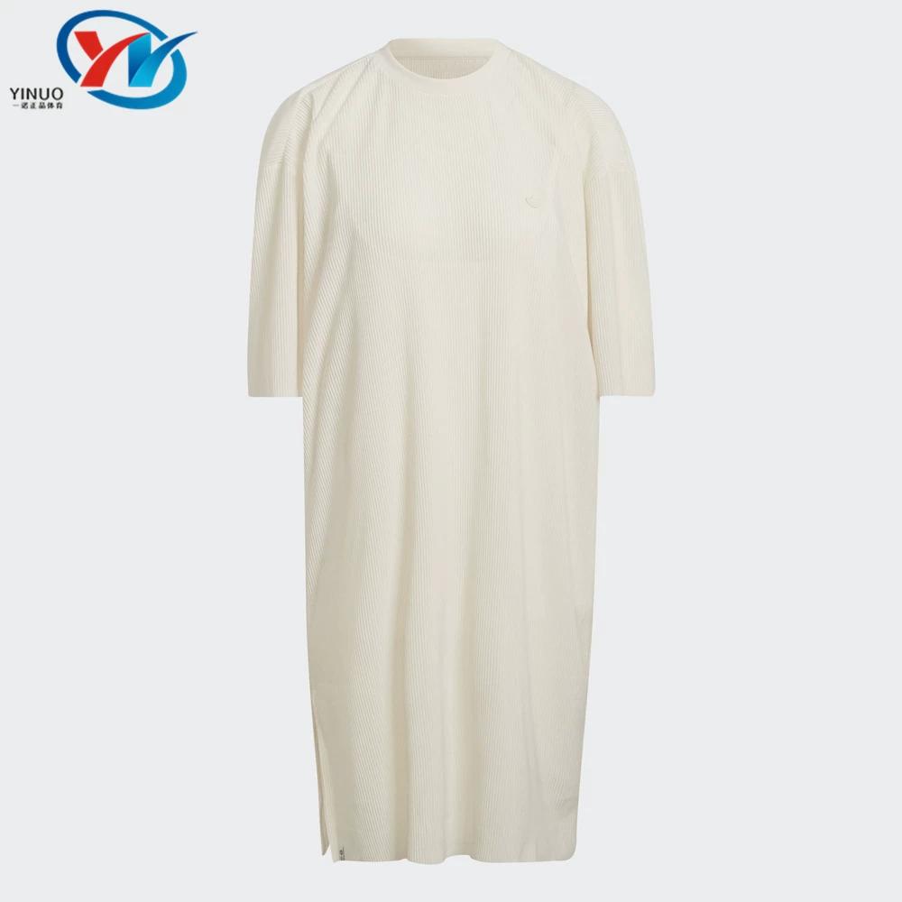 Adidas/Adidas Trefoil Women s Loose Breathable Sports Casual Short Sleeve Dress Hf7547 XS