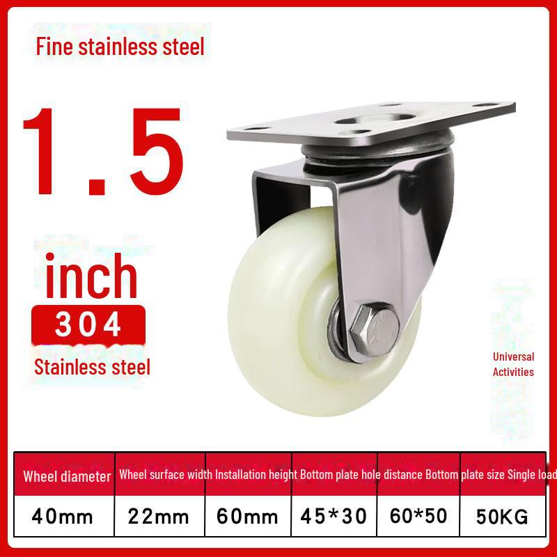 Robustes, wasserdichtes Nylon-Lenkrad aus Edelstahl 304 mit Bremse (4", 5", 6", 8").