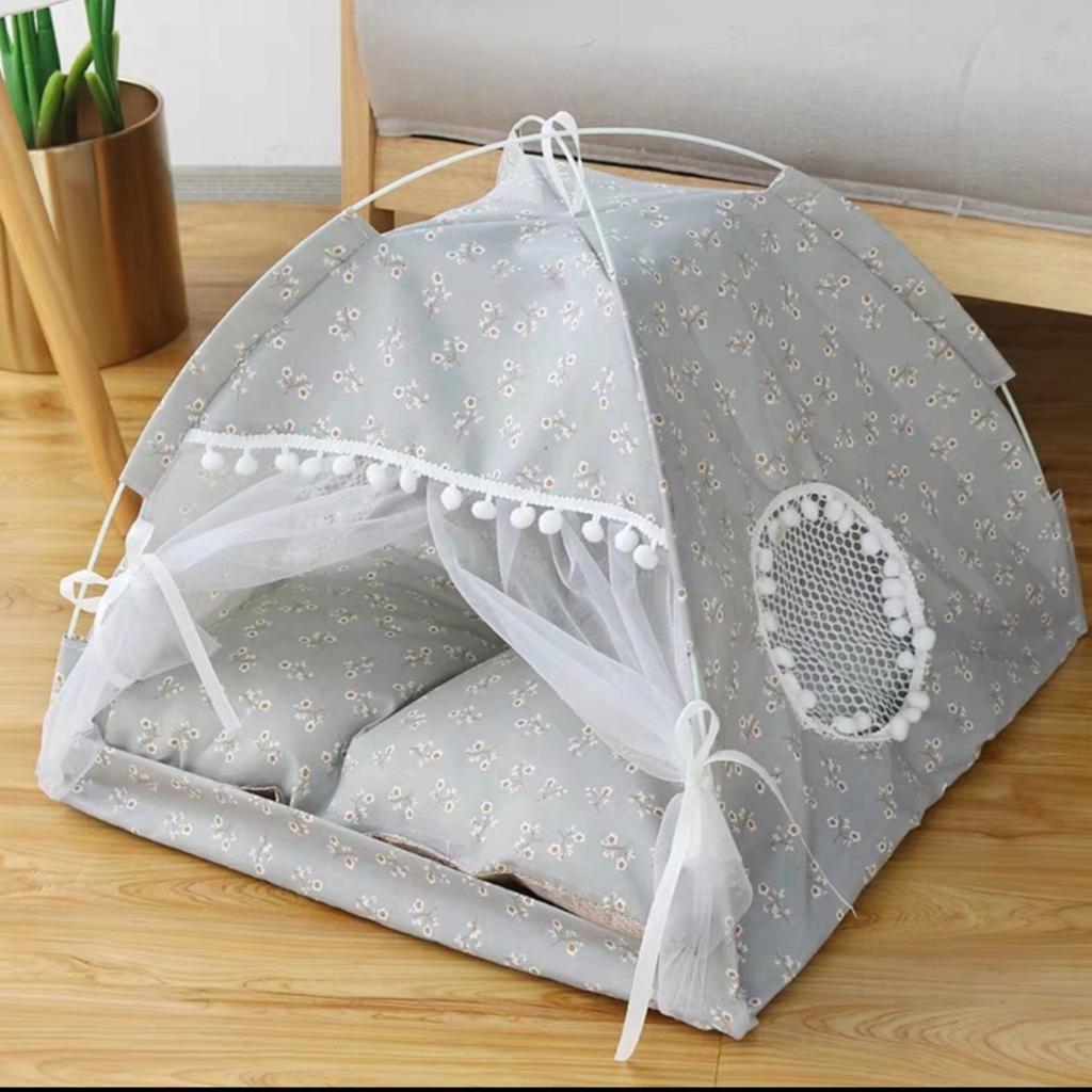 Sweet Princess Cat Bed, Foldable Tent, Dog House, Kitten Basket Beds, Cute Cat Houses, Home Cushion, Pet Kennel Products