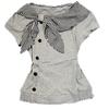 2KWEIRD Magliette in Cotone Abbigliamento Donna Moda Irregolare Camisetas Top Y2k Ropa Mujer Tartan Colletto da Marinaio Kawaii Magliette Estive