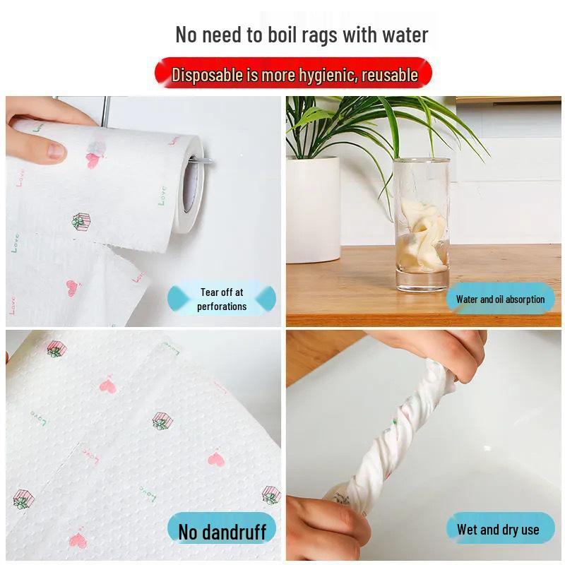 Washable Dual-Use Disposable Dish Cloth: Wet/Dry Oil-Removing Kitchen Rag