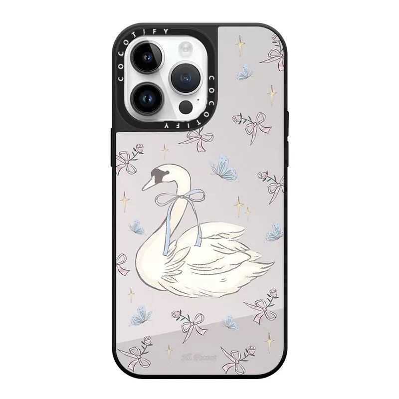 Schleife Kätzchen Handyhülle für IPhone16ProMax für Apple 15Pro Kreatives Mädchen 14P Spiegel 13