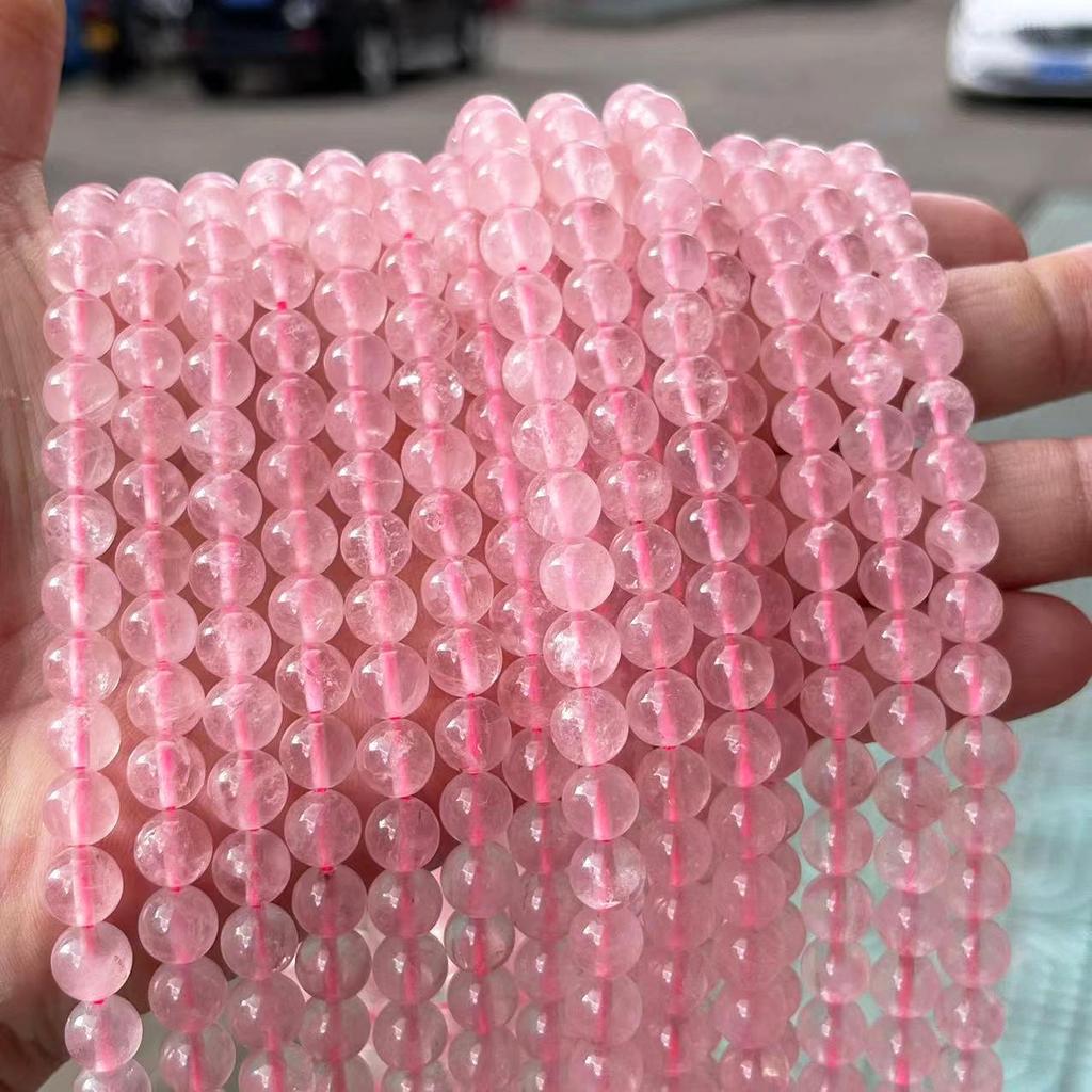 Hibiscus Pink Crystal Round Beads for DIY Jewelry Accessories