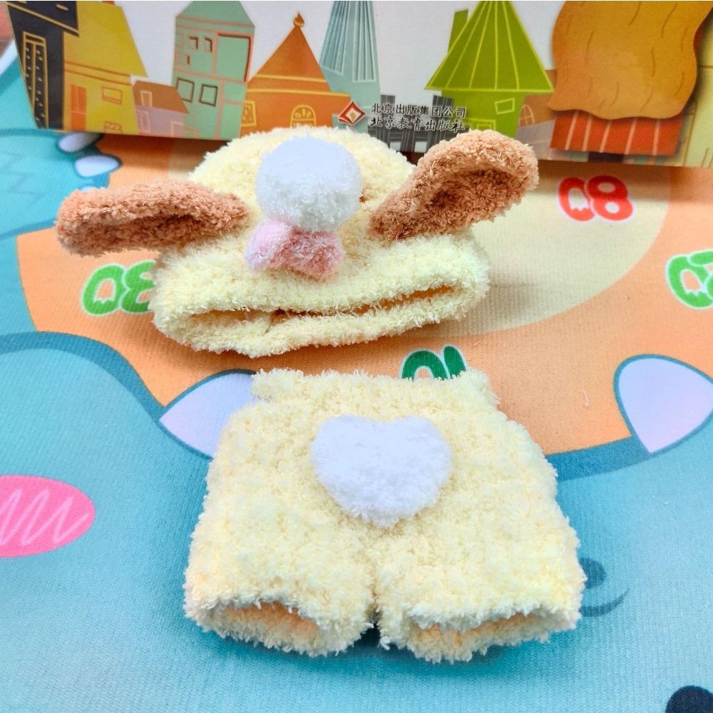 17Cm Babykleidung Lamm Set Handgemachtes Plüschgarn Vinyl Schlüsselanhänger Puppenkleidung Ersatzkleidung