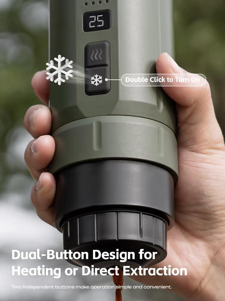 New HiBREW New Portable Espresso Coffee Machine for Car & Home Camping Coffee Maker Fit Nespresso Dolce Capsule Powder H4C