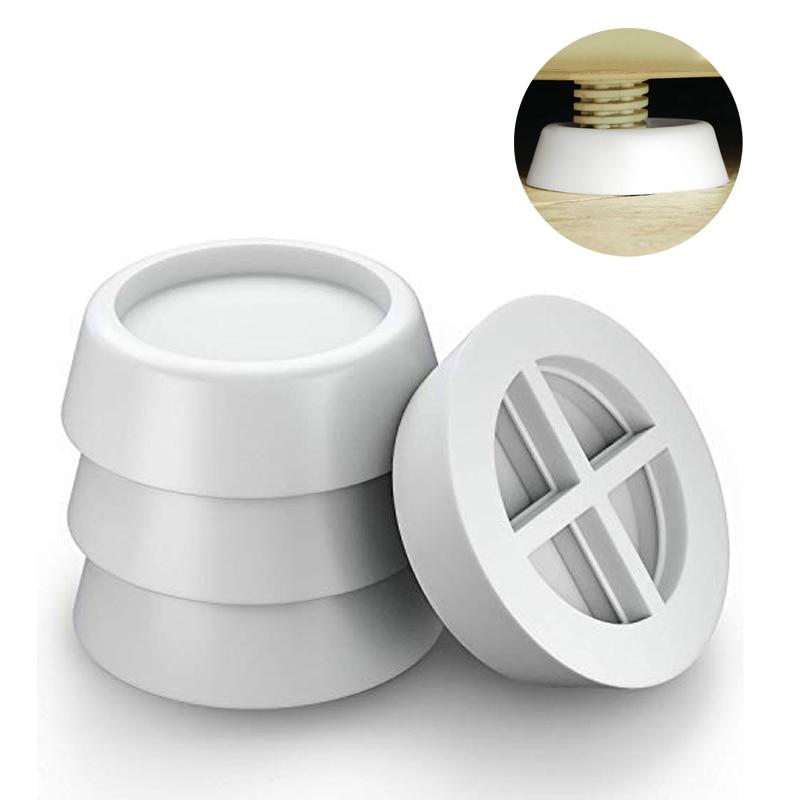 Weiße Waschmaschinen-Fußpolster für Anti-Vibrations-Waschmaschine und Trockner, Anti-Rutsch-Matte, Gummi-Isolationsfüße