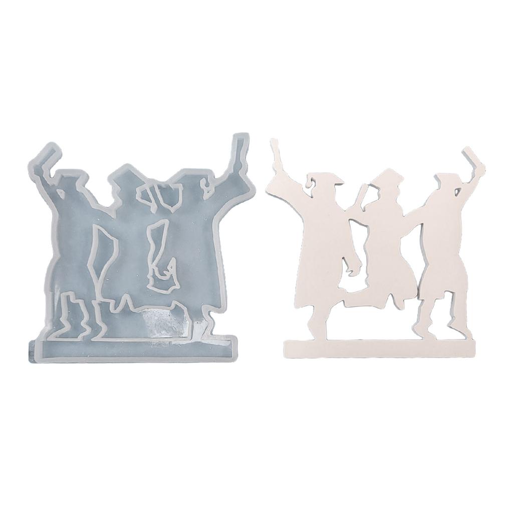 Graduation Season Candle Holder Silicone Mold Plaster Crafts Candlestick Making Mould Home Decors Gift for Graduate