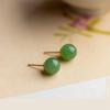 Geometry Round Green Female Earrings   Earrings Korean Style Earrings Bead Stud Earrings