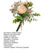 Gemischte Sträuße Künstlicher Blumenstrauß Kunstblumen Schleierkraut Rosenblüten mit Stielen Realistischer Schleierkrautstrauß für Hochzeitsmittelstück Brautparty