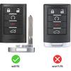 Key Fob VOFONO Keyless Entry Remote Smart Replacement Compatible With Cadillac CTS 2008-2015/ STS 2008-2011 (FCC ID: M3N5WY7777A) 5 Buttons