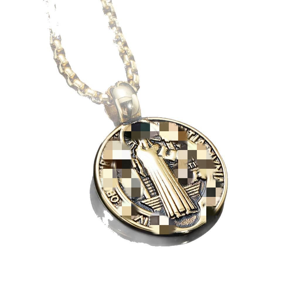 

Тему Ісус Ст. Подвійносторонній кулон-намисто Бенедикт Вінтаж