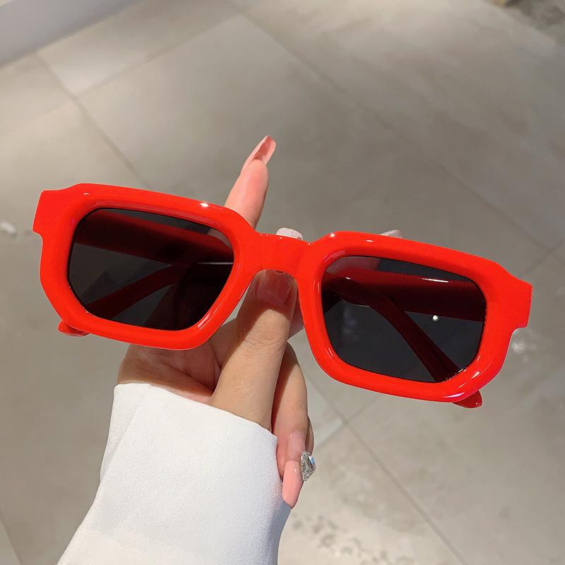 New Fashionable Square Small Frame Women'S Sunglasses Retro Ultra Light Neutral Premium Uv400 Sunscreen Sunglasses