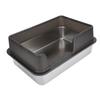 Stainless Steel Litter Box High Sides Anti Splashing Easy To Clean Enclosed Cat Litter Box for