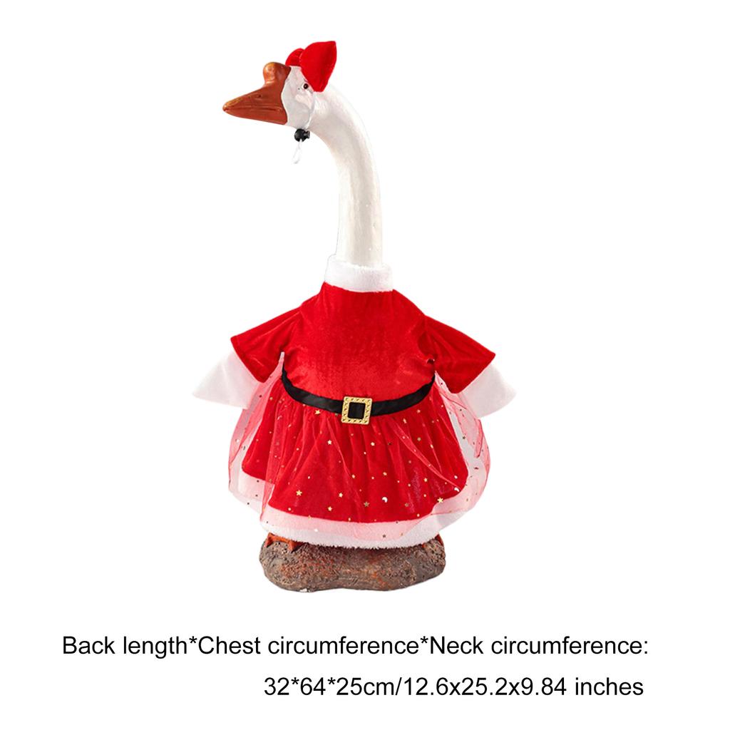 Christmas Goose Outfit Porch Goose Outfits Cute Goose Costume Lawn Goose Clothing for Indoor Outdoor Patio Yard Lawn Art Decor