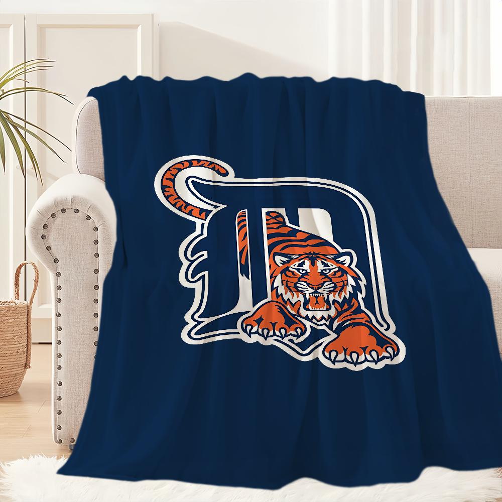 D-Detroit T-Tigers Baseball Blanket Blanket for Couch Sofa Travel Home Hiking Picni Bed Beding Flannel Blanket birthday gift
