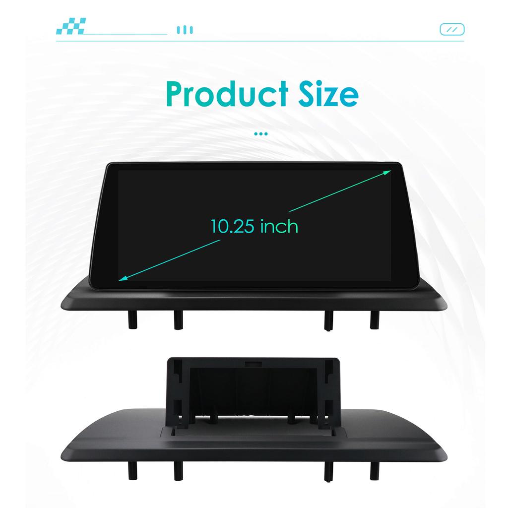 OSSURET Sistemas Inteligentes para Carro de 10,25 Polegadas 2 Din Wireless Carplay Android Auto para BMW Série 1 06-12 E81 E82 E87 E88 Sem Ecrã GPS Estéreo RDS