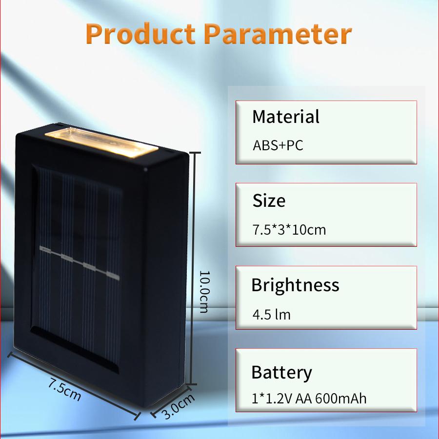 Solar Wall Light Outdoor Garden Decoration Lamp Up and Down Luminous Lighting Waterproof For Yard Street Landscape Lights