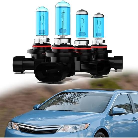 Галогенные фары подходят для CRV CR-V 2007-2014 Лампы фар, 9003/H4/HB2 Дальний/Ближний свет + H11 Противотуманная фара Яркий свет Комбо, Plug And Play, Комплект из 4 штук Year:1992-1996&2000-2006