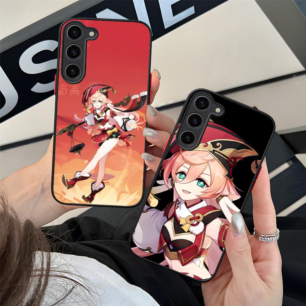 Game GI Yanfei Silicone Mobile Phone Case for Samsung Galaxy S26 S25 S24 S23 S22 S21 Plus FE Ultra Colorful Cover