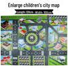 Children's City Traffic Play Mat with Small Alloy Cars - 130x100