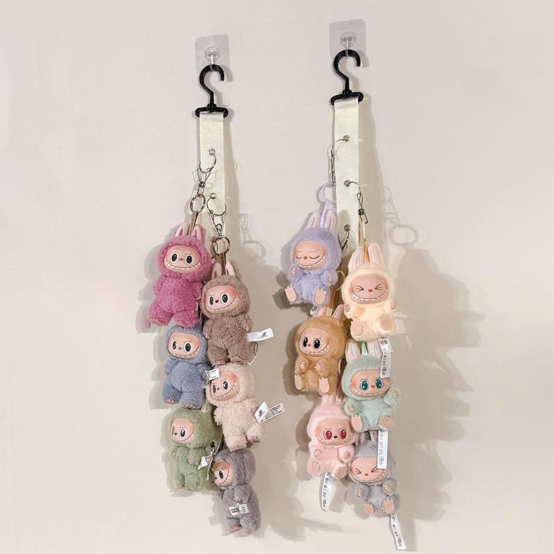 Labubu Doll Storage Artifact Creative Labubu Doll Wall Artifact Hanging Wall Plush Toy Storage Display Tool Door Decoration
