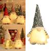 Glowing Gnome Christmas Xmas Light Up Doll Sequin Faceless Dwarf Led Decor