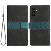 For Samsung Galaxy A35 5G Leather Case Grid Splicing Stand Wallet Phone Cover