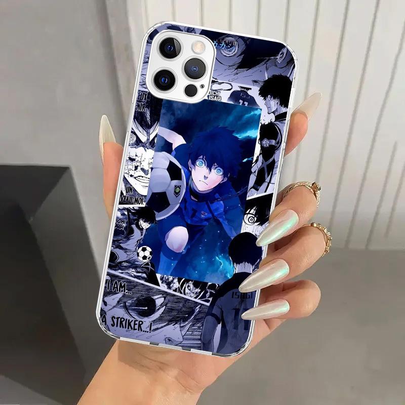 Blue Lock Fußball Anime Handyhülle für iPhone 17 Air 16 15 Plus 14 13 Mini 12 11 Pro Max 16E 7 8 SE 2020 Weiche Hülle Druckschale