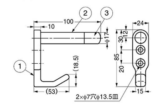 Sugatsune Industrial Lamp Brand Door Stop Hook HT-100N HT-100N