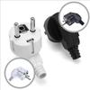 250V 16A Assembly EU Schuko Plug Rewireable Male Connector 4.8mm Pin for Power Cord