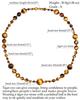 [Amazon Exclusive Brand] Jewboo - PendantNecklace - Natural Tiger's Eye Necklace for Women and Men, Reiki Healing Crystal Gemstone Bead Necklace,