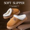 thick-soled plush winter cotton slippers cotton shoes women wear non-slip household slippers warm and velvet home