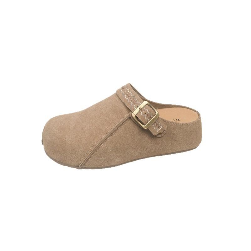 Two Wear Thick-soled Versatile Soft-soled Bag Head Slippers for Women In 2025 New Women's Models, and Half Wear Bobo Shoes, Which Are Not Tiring.