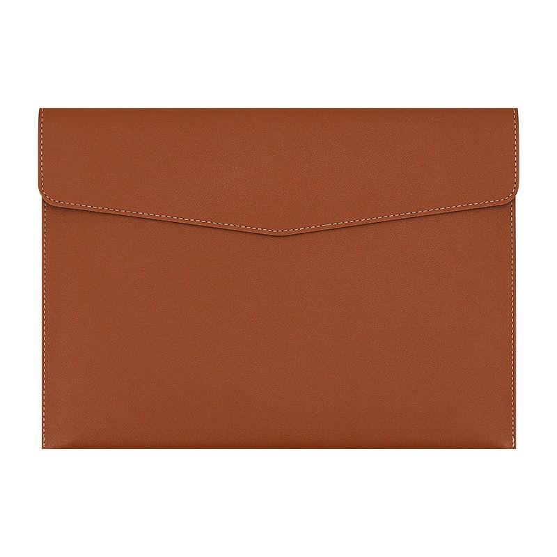 In-Stock Waterproof PU Document Bag - Large Capacity A4 Archive & Office File Folder, Custom Logo Available A4 PU Document Bag светло-коричневого