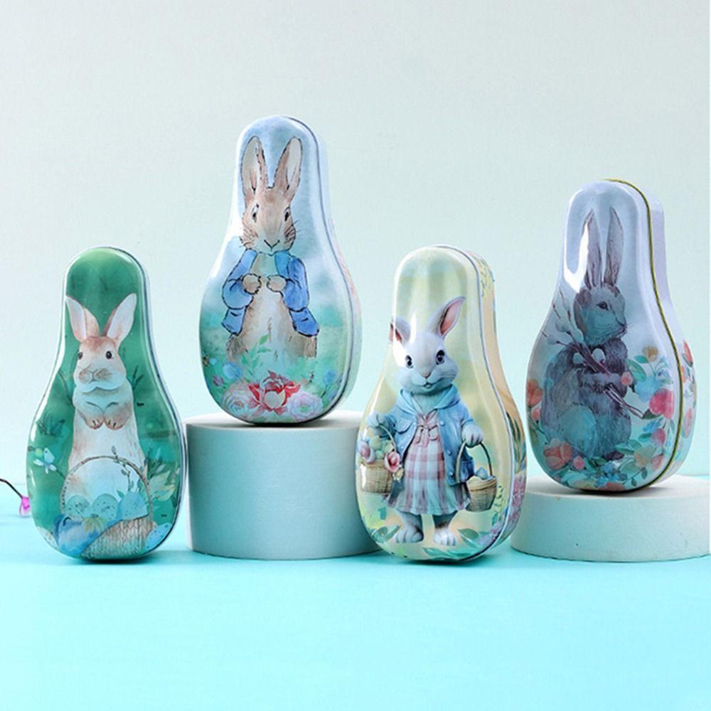 Creative Easter Egg Tinplate Case Cartoon Tinplate Candy Box Cookie Container