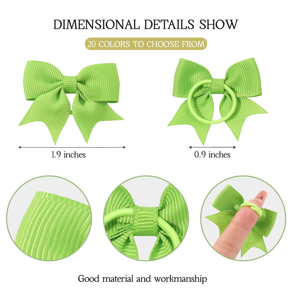 20/40Pieces Babies Tiny 2Inches Hair Bows Rubber Bands Hair Ropes Ponytail Holders for Baby Girls Infant Kids Hair Accessories