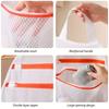 Multifunctional Hanging Organizer Bag - Double-Layer Mesh Laundry Bag with Zippered Compartment & Side Pockets