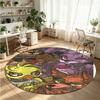 Five Nights at Freddy’s Printed Round Crystal Velvet Rug Soft Non Slip Floor Carpet For Bedroom Holiday Gift