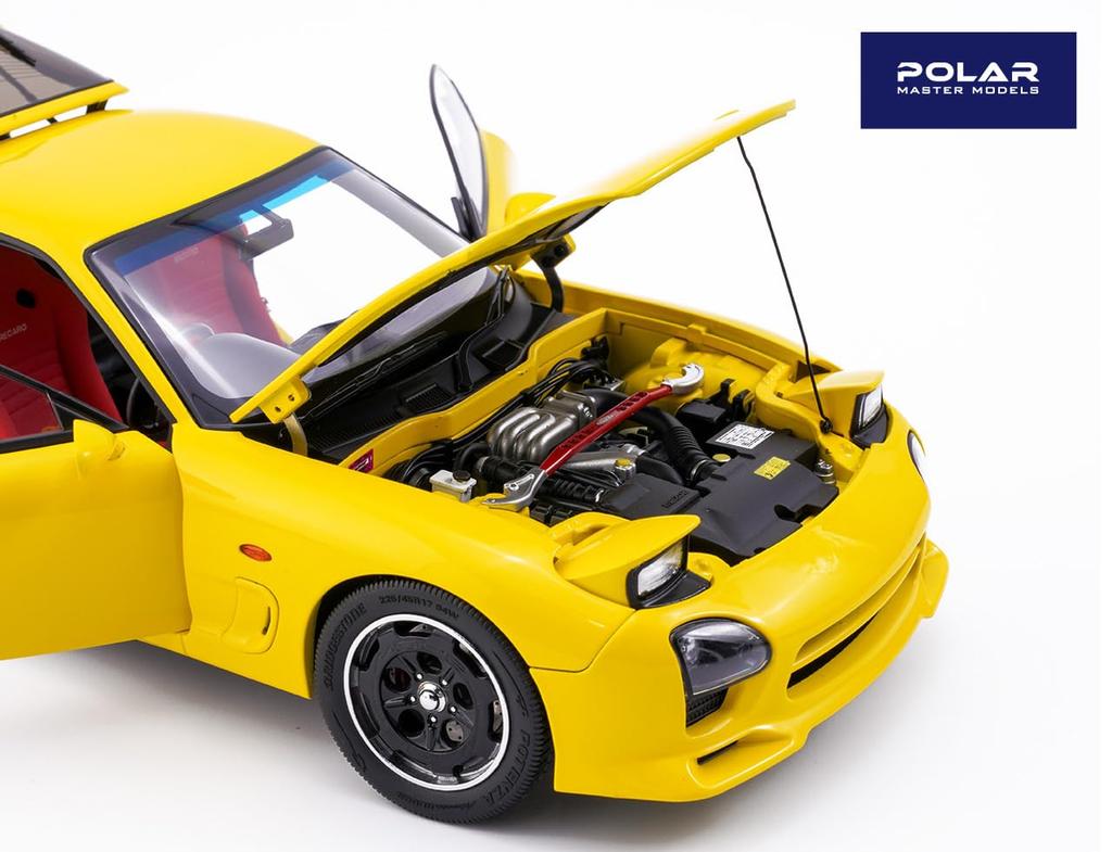 POLAR MASTER MODELS 1/18 Scale Mazda RX7 Speed Yellow Finished Product PLM22-002-1