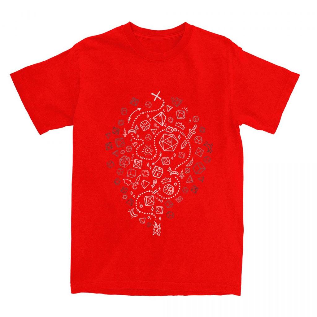 Unisex Womens DnD D Dice The Adventure Begins Shirt Merch Dungeon Dragon Pure Cotton Tops Tshirt Vintage Tees All Seasons