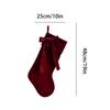 Velvet Christmas Stocking Festive Decorations Holiday Velvet Bow Stockings for Christmas Tree Fireplace Mantel Stair Railing