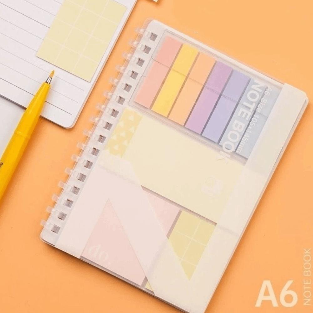 Morandi Color Expanding Sticky Notes Loose-Leaf Reusable Repositionable Index Tabs Notebook