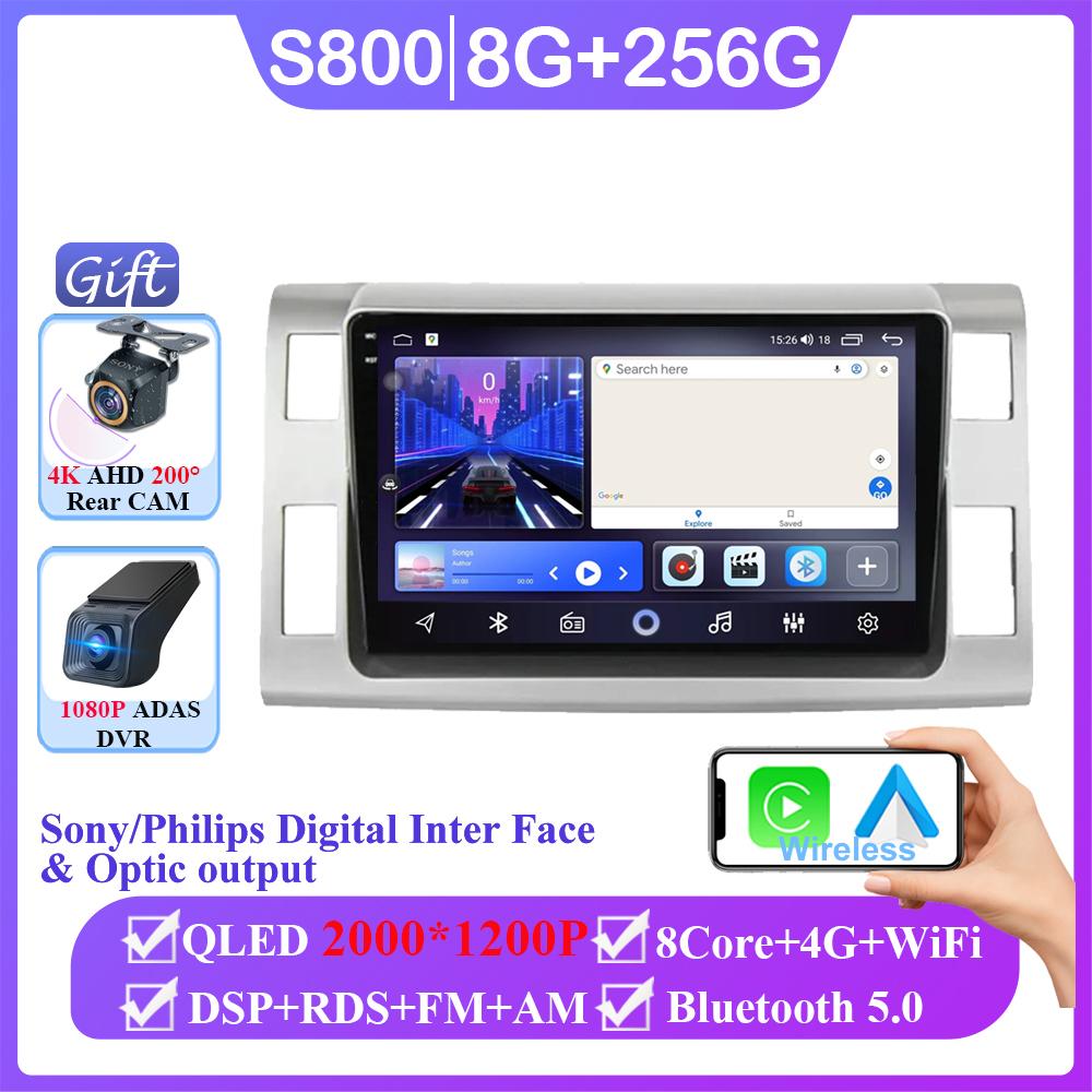 Android 14 Car Radio For Toyota Previa 3 III XR50 Estima 2006-2019 Carplay Navigation Multimedia Video Player Stereo No 2din DVD