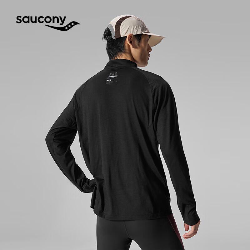 Saucony Men's Wool Blend Crew Neck Long Sleeve Top