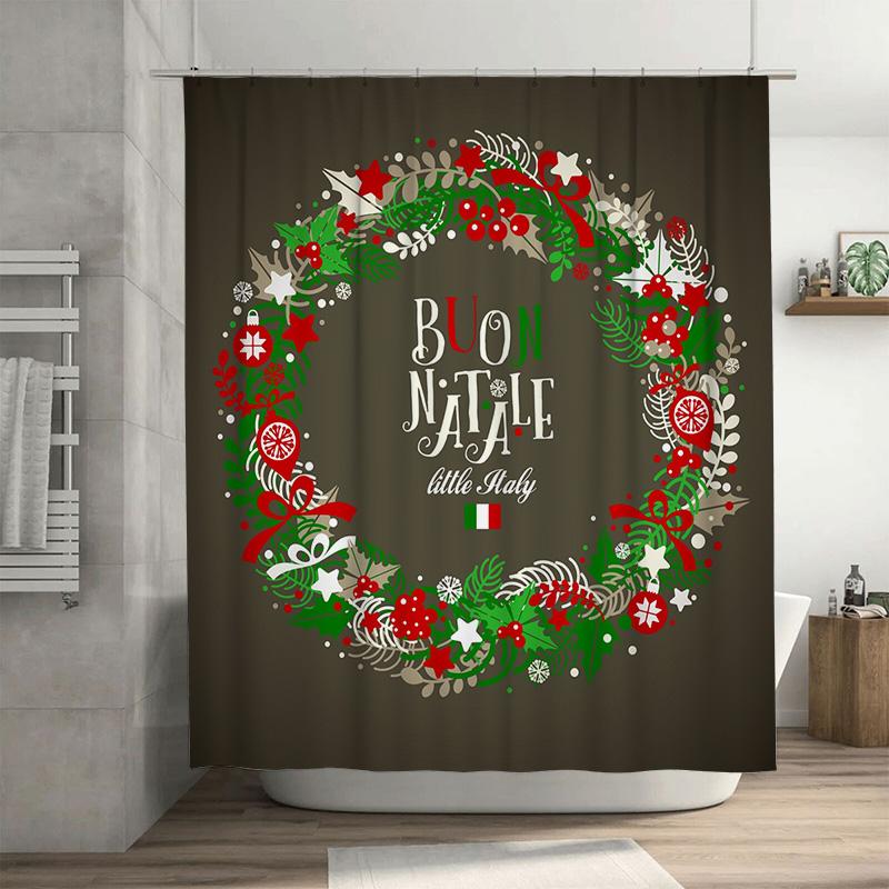 

Tu Bathroom Shower Curtain Floral Vintage Farmhouse Nature Botanical Pattern Home Decor Washable Fabric Waterproof Room Divider W60H190(CM)-1 Pcs