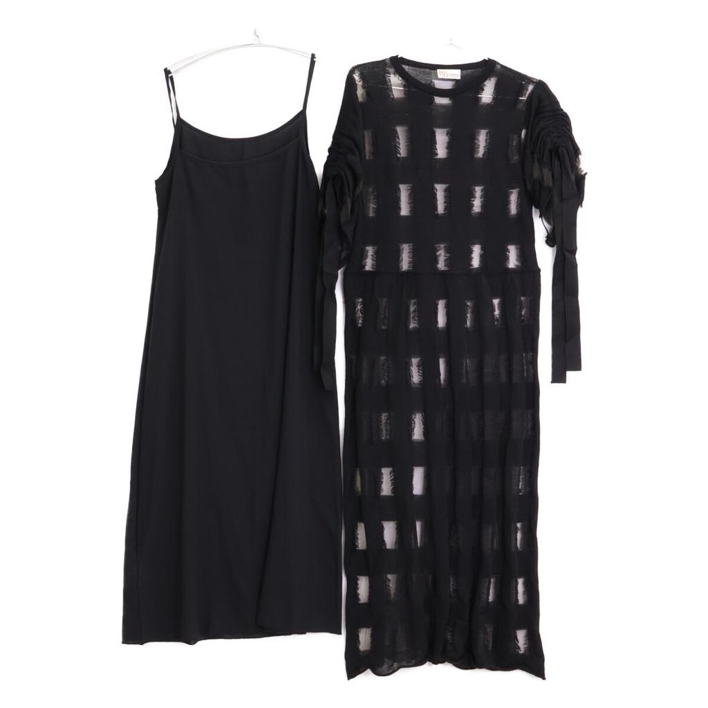 RED VALENTINO QR3KD06H3VM Black Lace Short Sleeve Dress dress S blackUsed