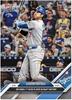Topps Now 722 Ohtani Commemorative The First Player In Major League History To Hit 50 Home Runs and Stolen Bases 50-50 Card