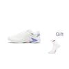 נעלי בדמינטון Li Ning סדרת Thunder Pro נוחות בולמות זעזועים מונעות החלקה עמידות בשחיקה גזרה נמוכה יוניסקס לבן סגול AYAT009-1